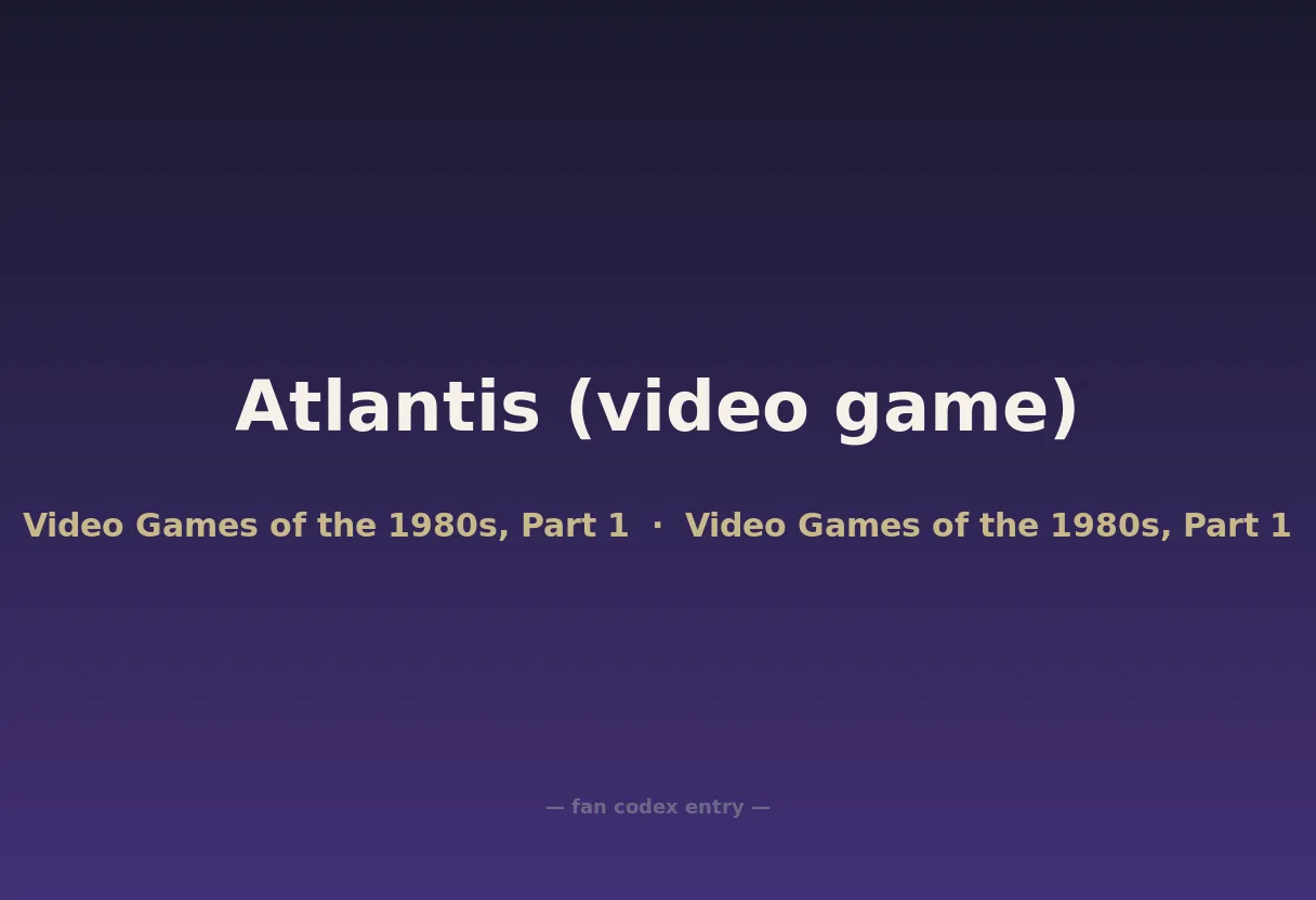 Atlantis (video game)