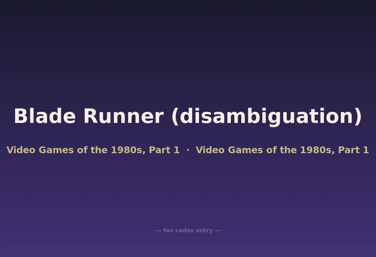 Blade Runner (disambiguation)