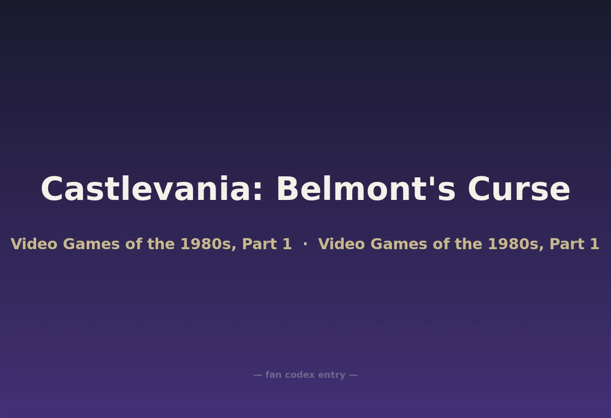 Castlevania: Belmont's Curse
