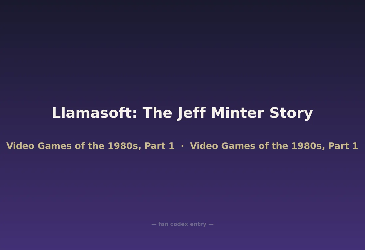 Llamasoft: The Jeff Minter Story