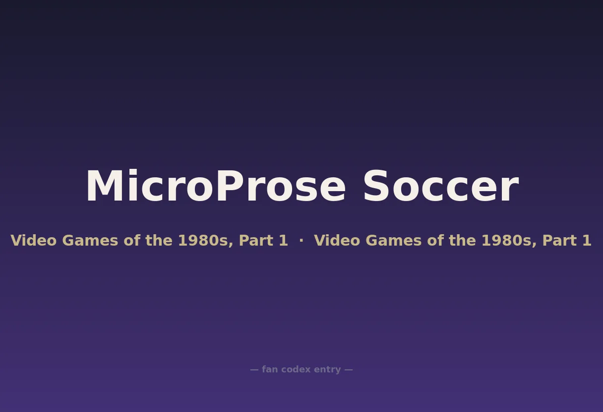 MicroProse Soccer