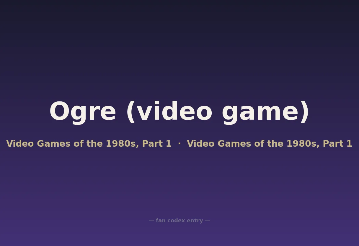 Ogre (video game)