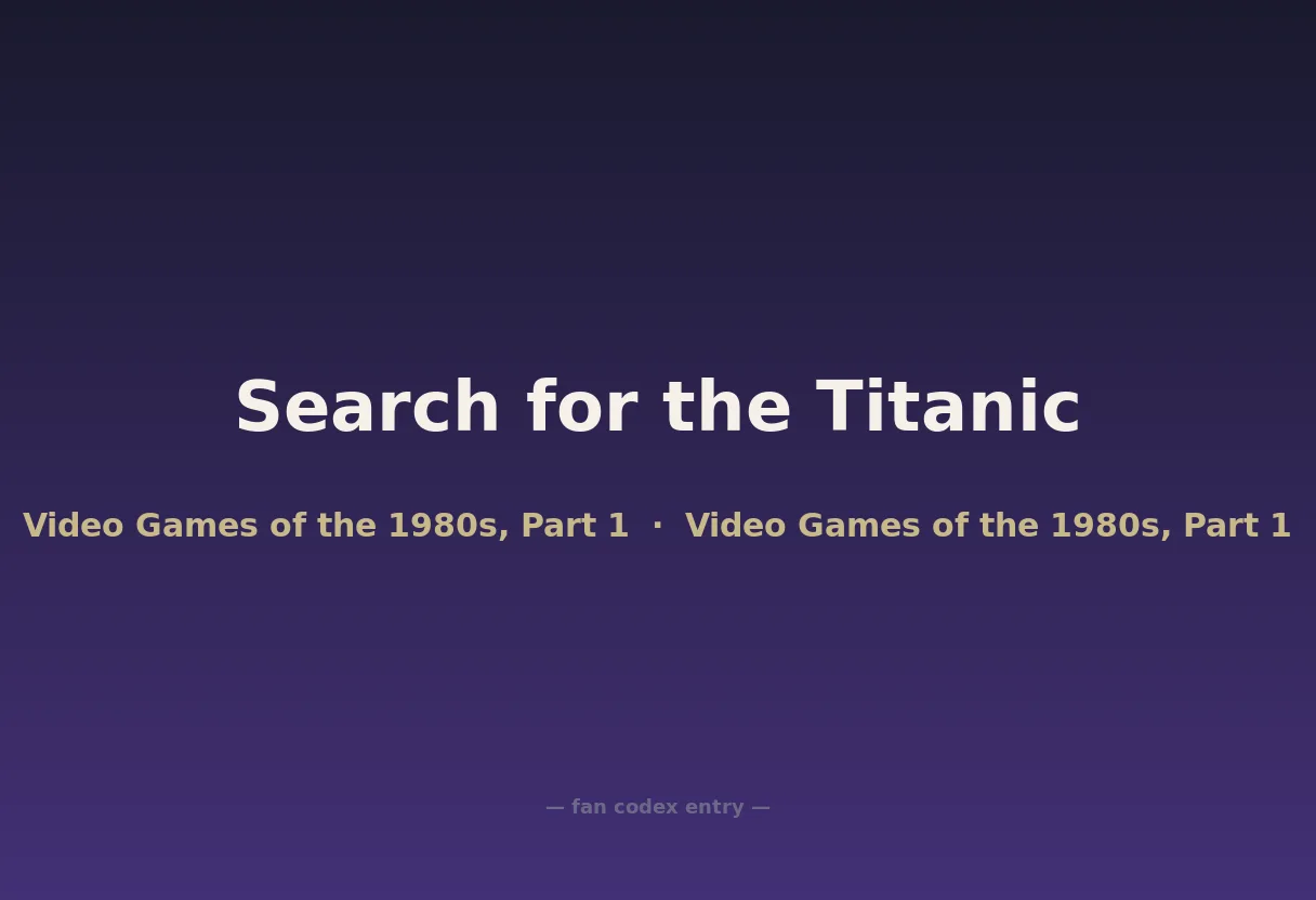Search for the Titanic