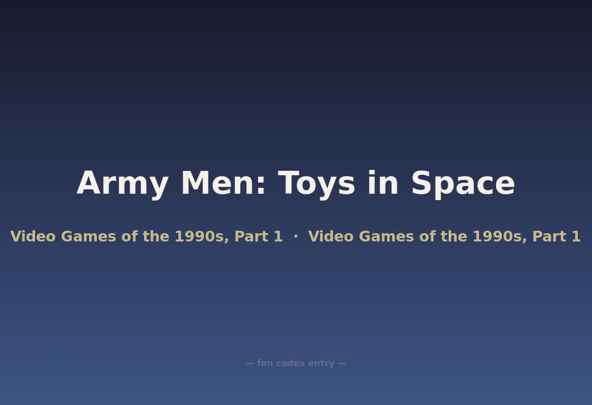 Army Men: Toys in Space
