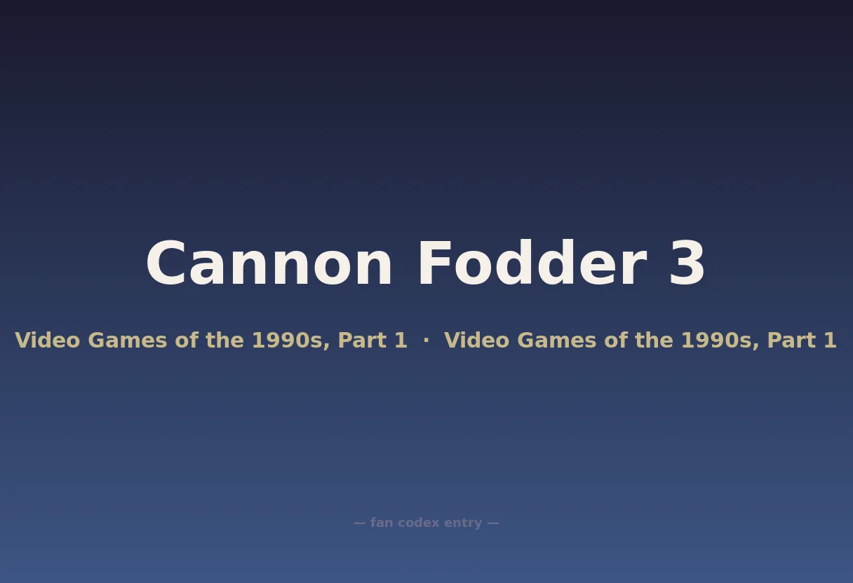 Cannon Fodder 3