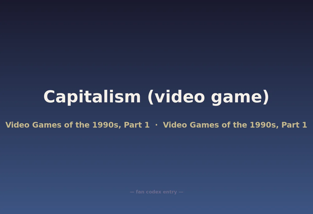 Capitalism (video game)