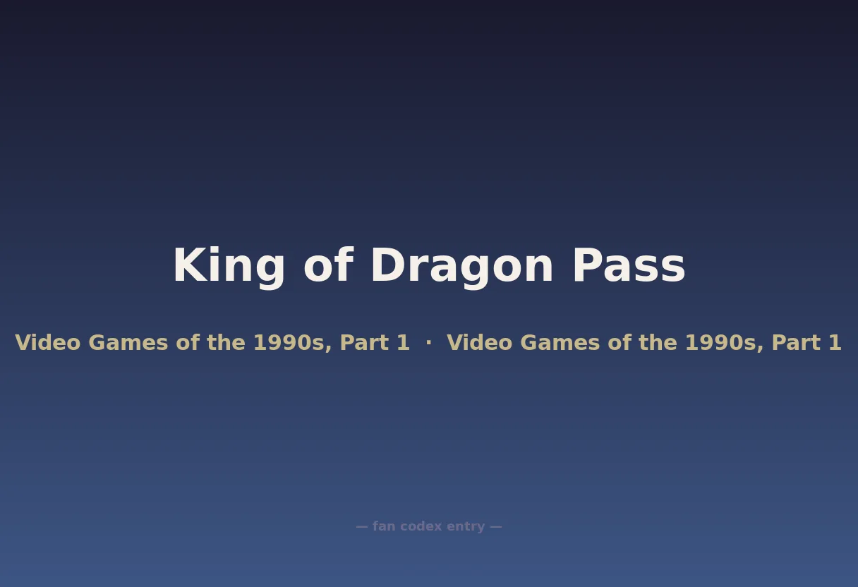 King of Dragon Pass