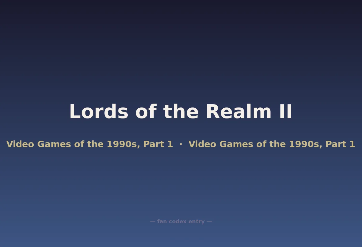 Lords of the Realm II