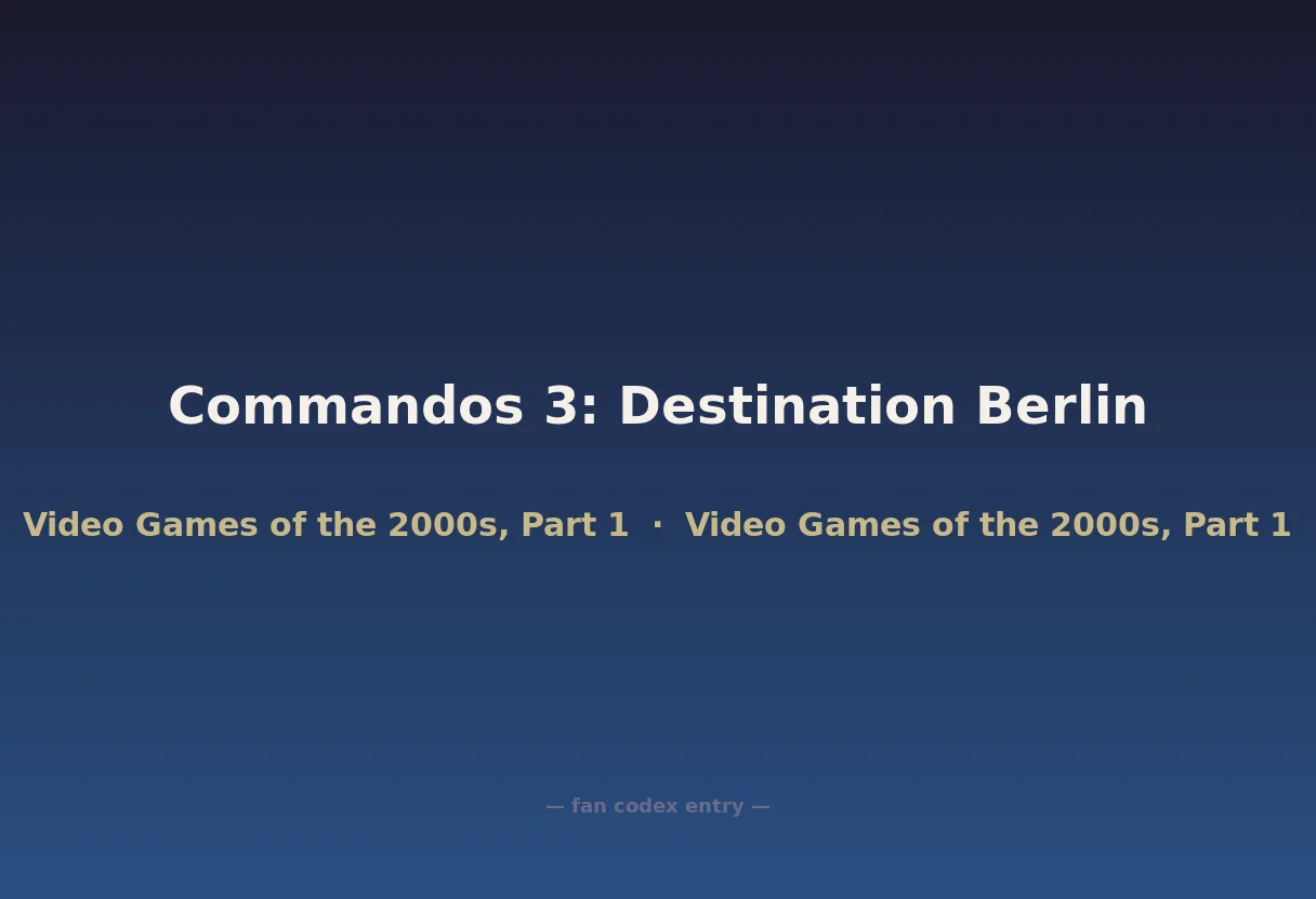 Commandos 3: Destination Berlin