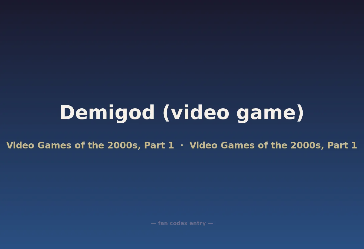Demigod (video game)