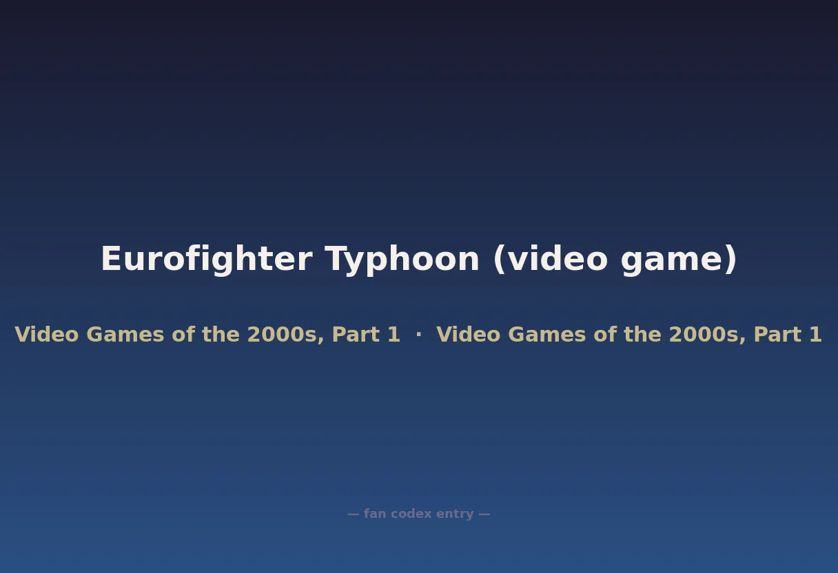 Eurofighter Typhoon (video game)