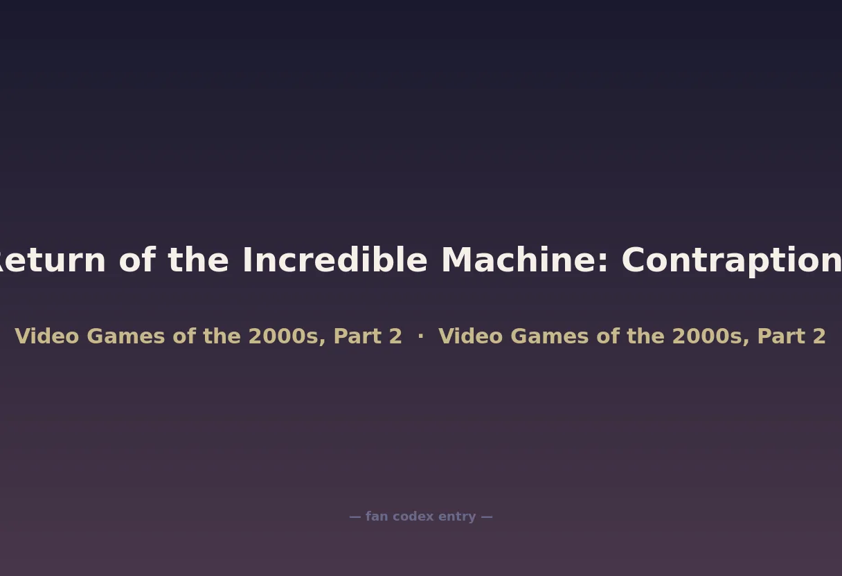 Return of the Incredible Machine: Contraptions