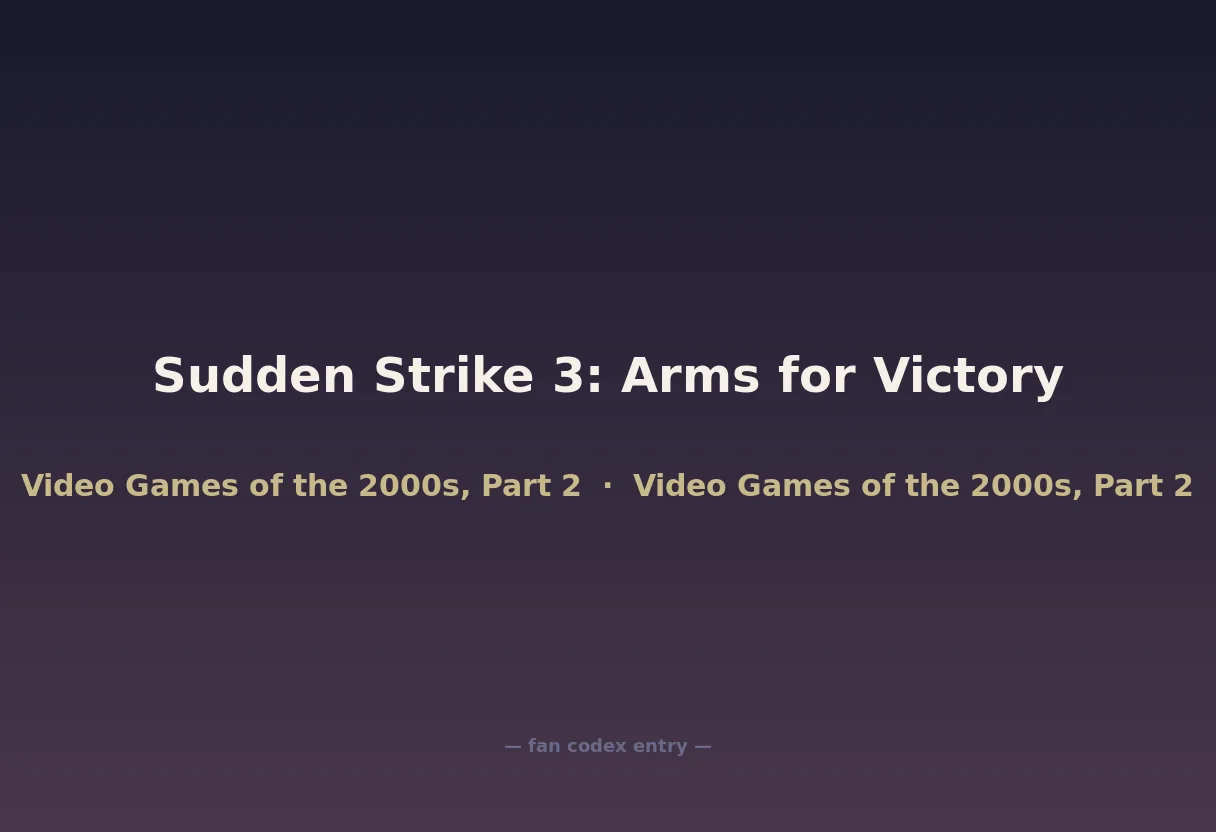 Sudden Strike 3: Arms for Victory