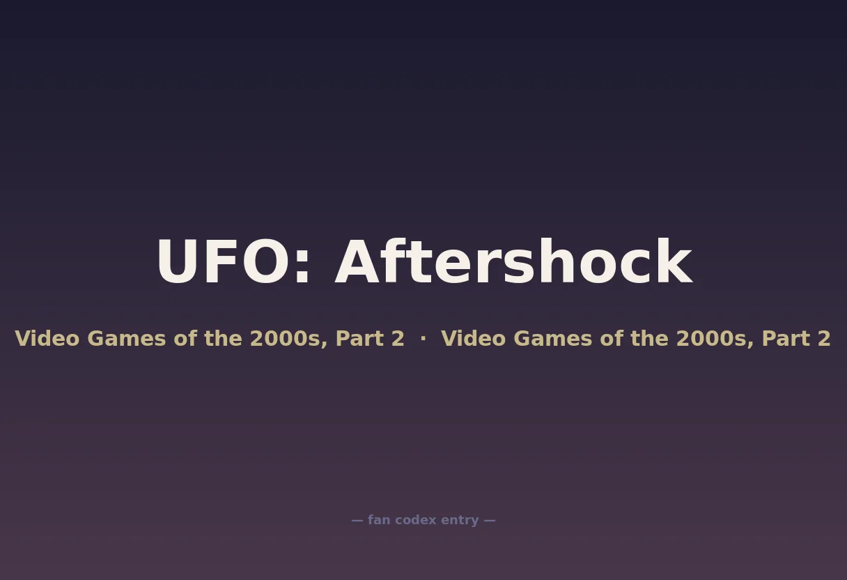 UFO: Aftershock