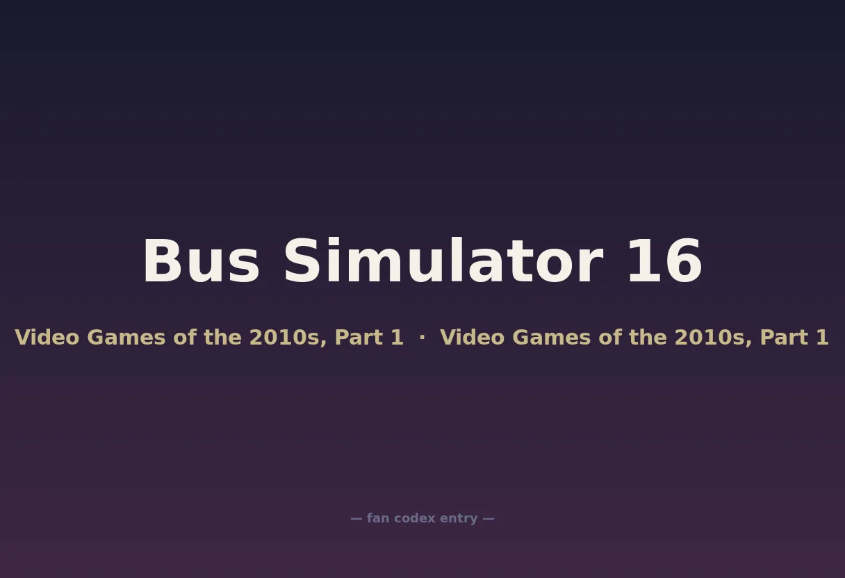 Bus Simulator 16