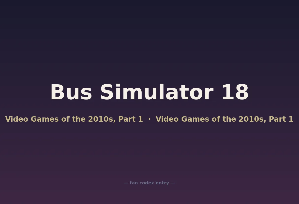 Bus Simulator 18