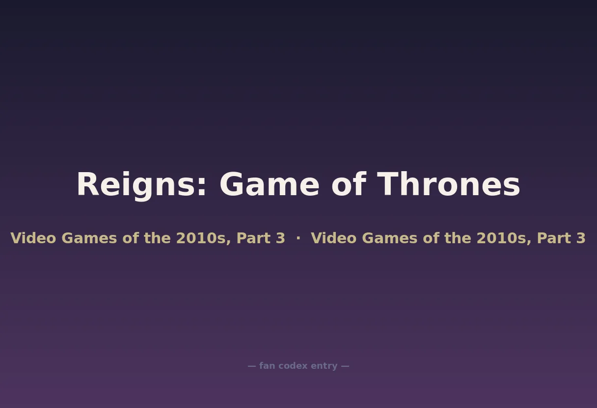 Reigns: Game of Thrones