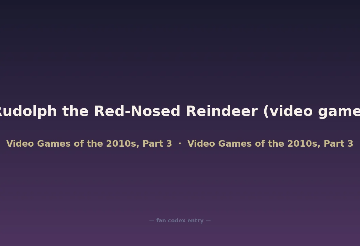 Rudolph the Red-Nosed Reindeer (video game)
