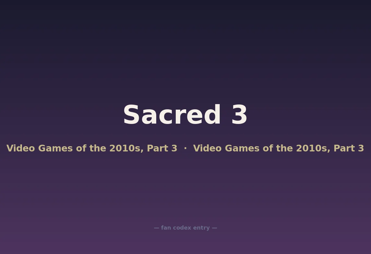 Sacred 3