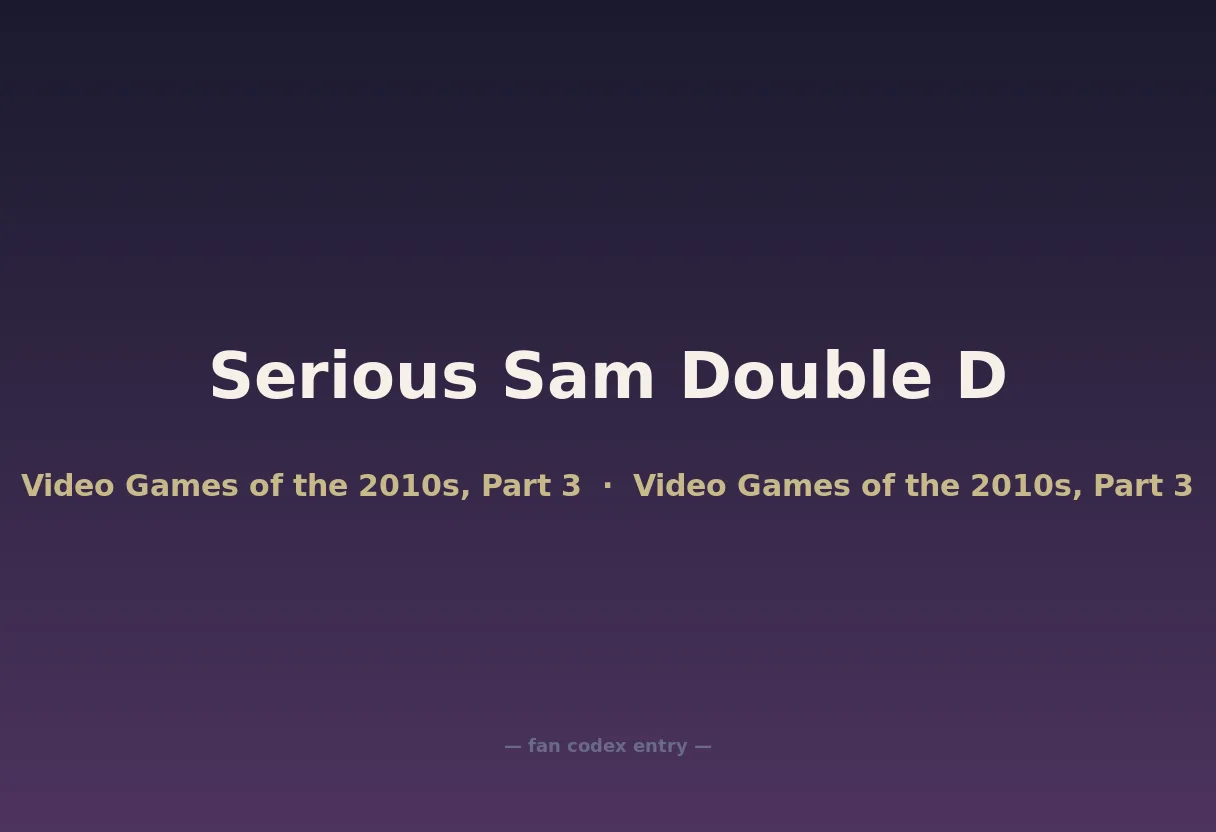 Serious Sam Double D