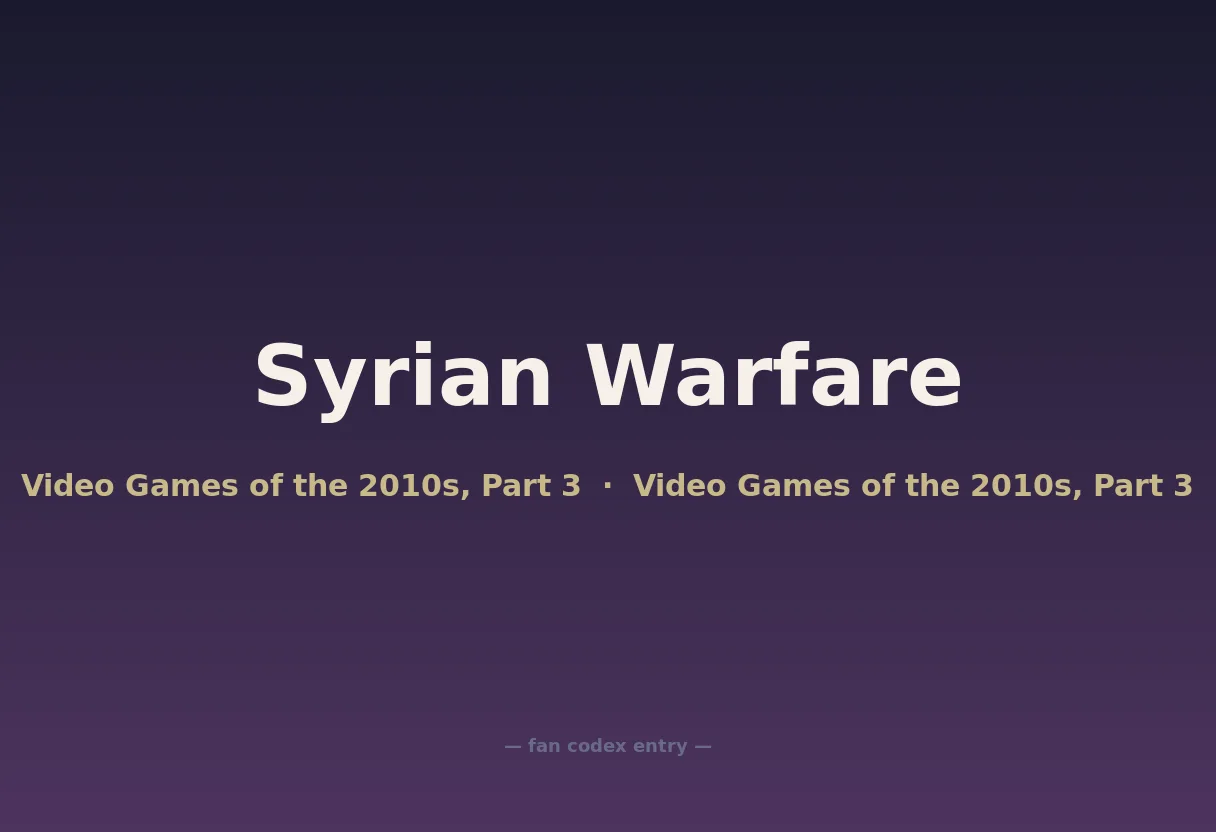 Syrian Warfare