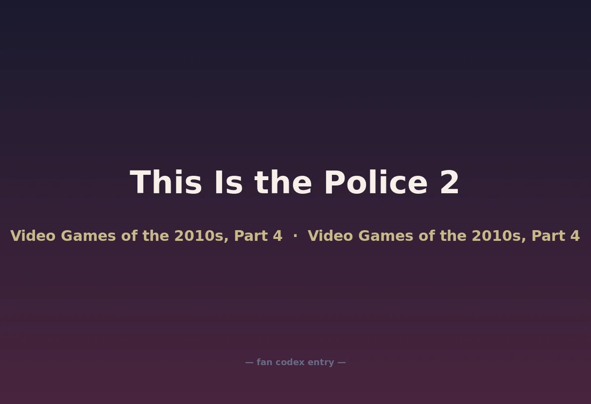 This Is the Police 2