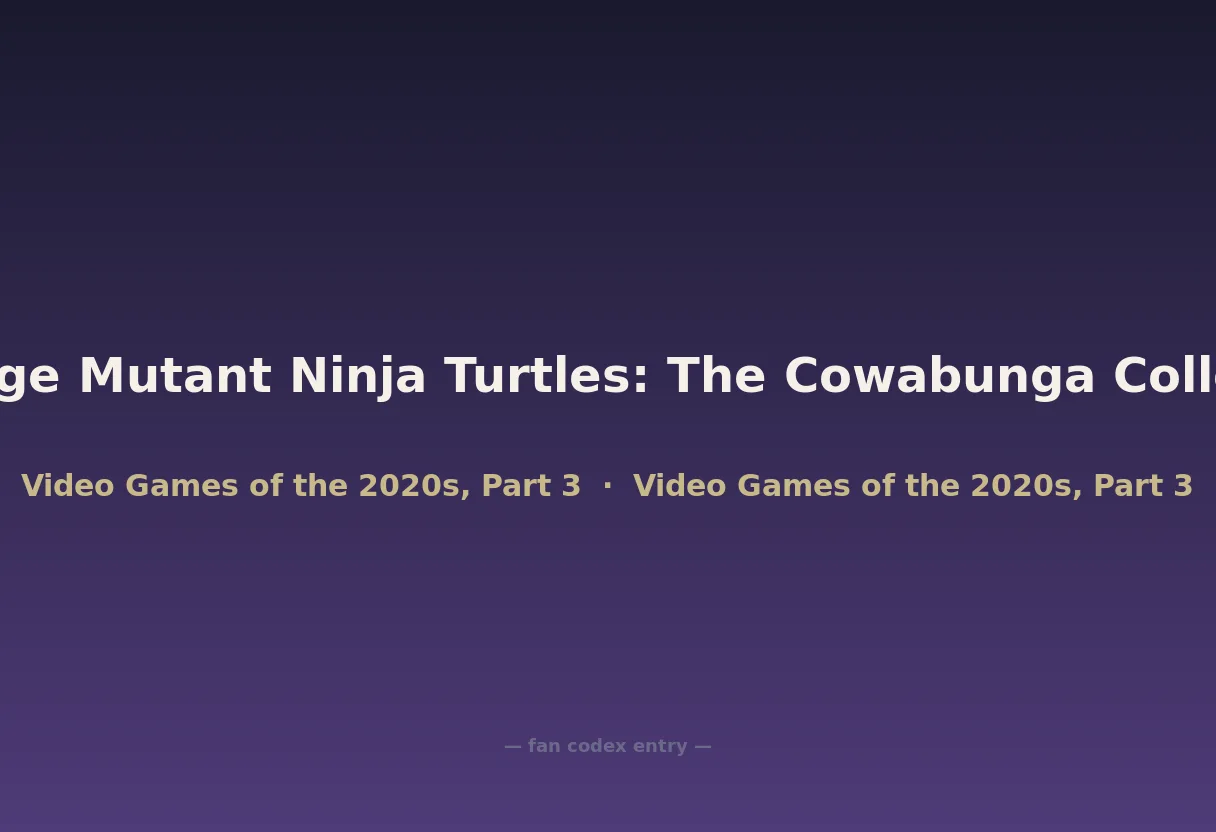 Teenage Mutant Ninja Turtles: The Cowabunga Collection