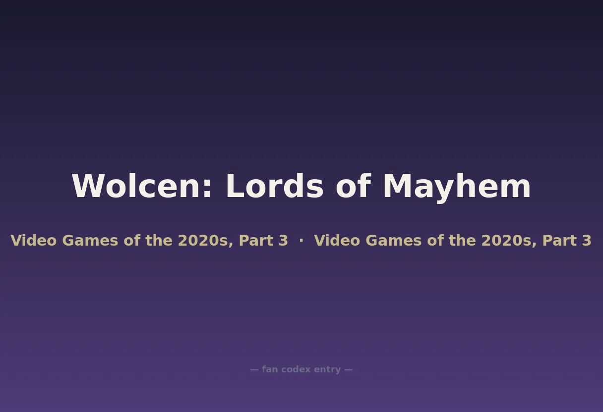 Wolcen: Lords of Mayhem