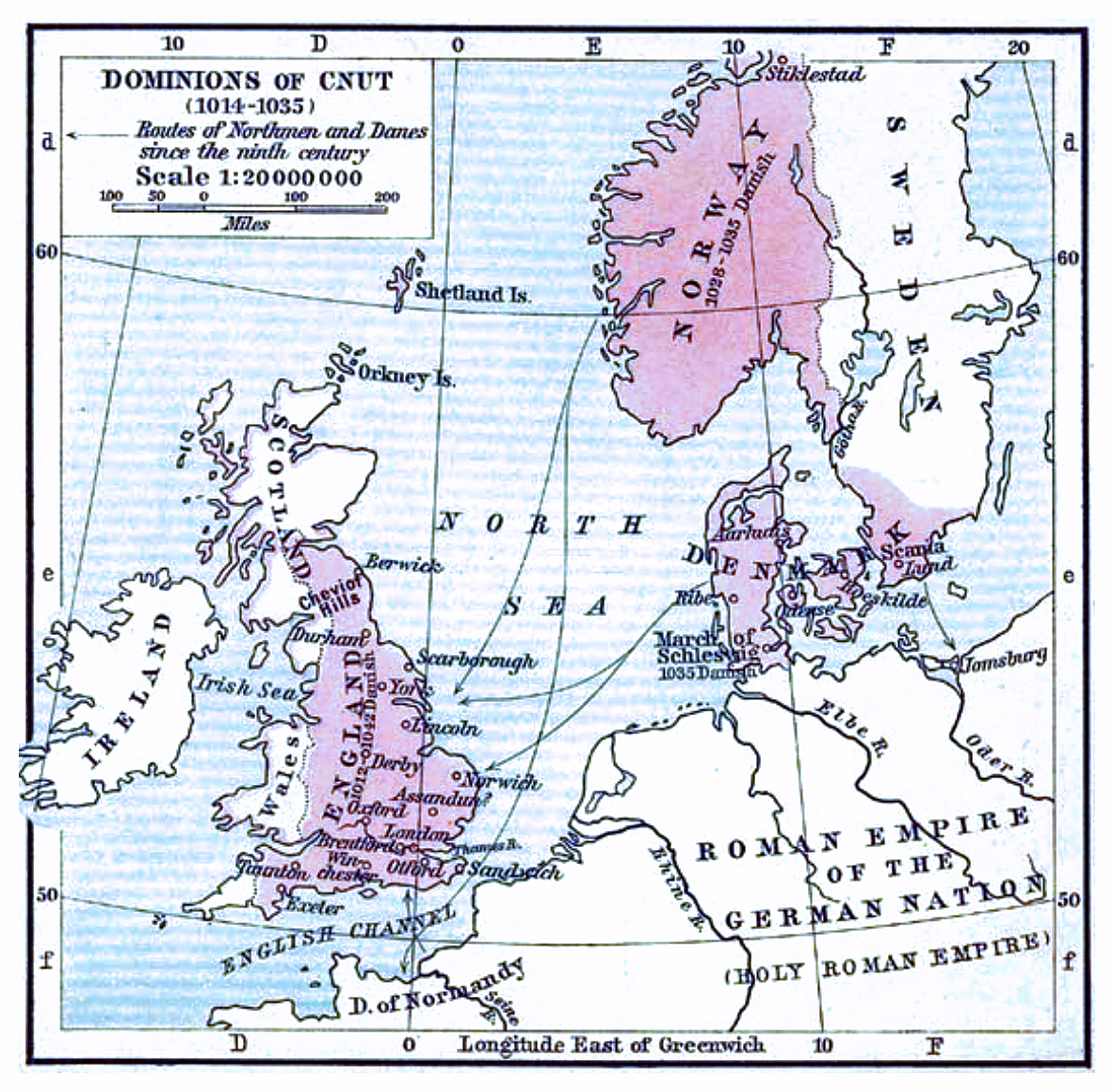 C. 1014-1035 Dominions of Cnut