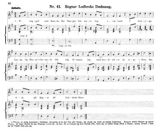 Berggreen(1860)-41-Regnar Lodbroks Dødssagn