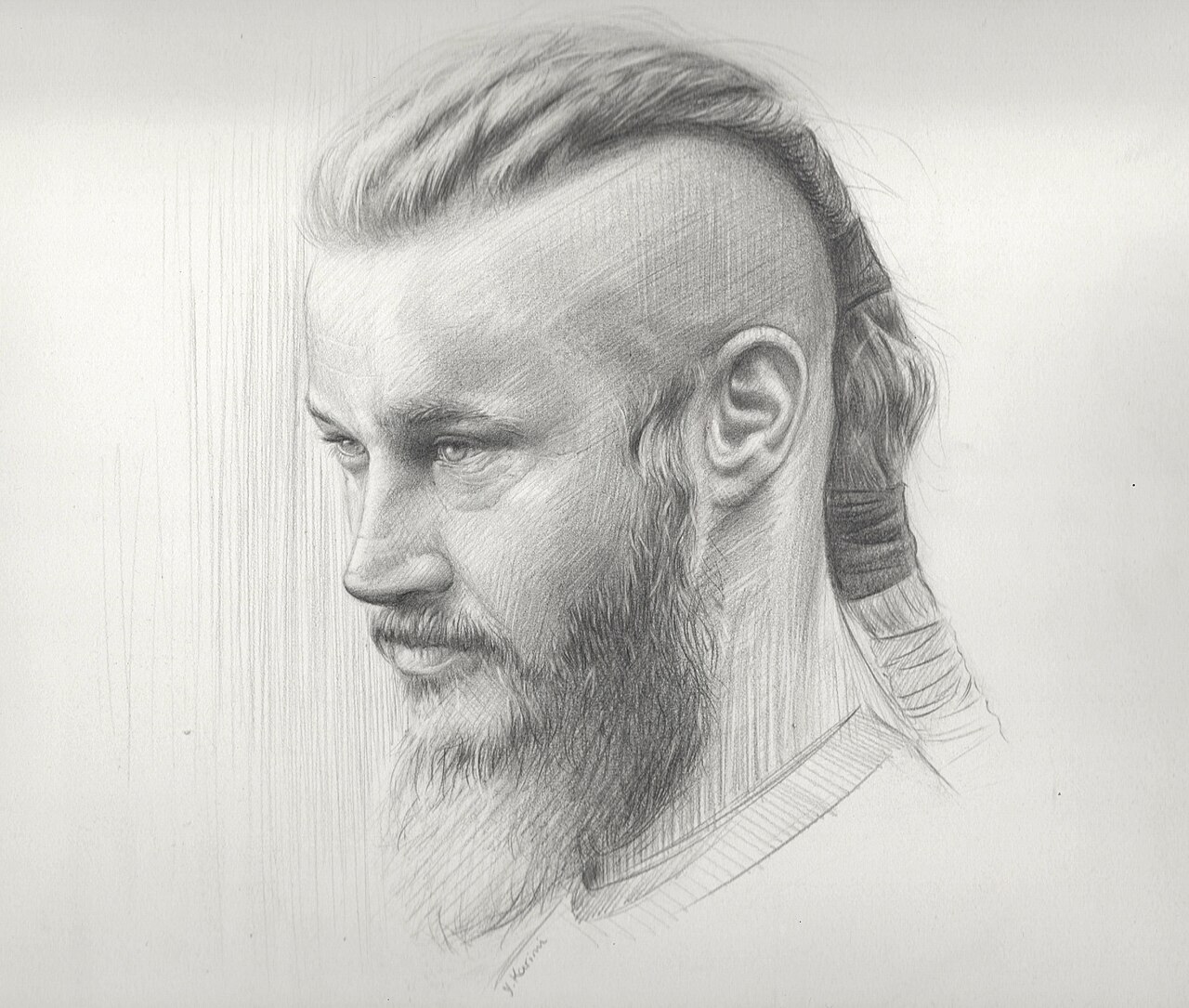 Drawing of Travis Fimmel as Ragnar Lothbrok