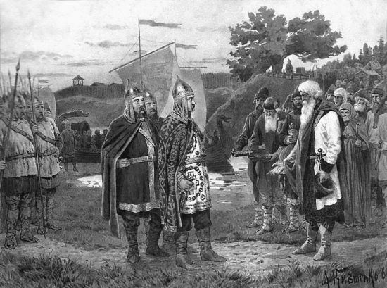 Calling of varangians by A.Krivshenko (1889)