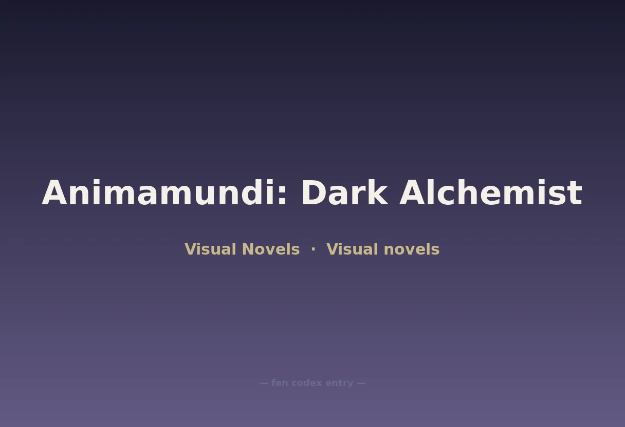Animamundi: Dark Alchemist