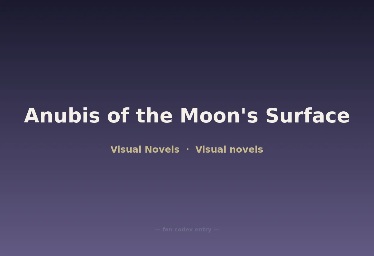Anubis of the Moon's Surface