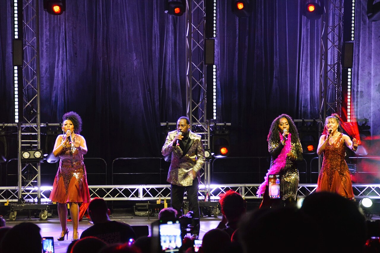 1467 SOUNDS OF BONEY M. featuring Sheyla Bonnick performing at a concert in Bielsko-Biała