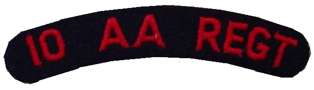SADF 10 Anti Aircraft Regiment shoulder title