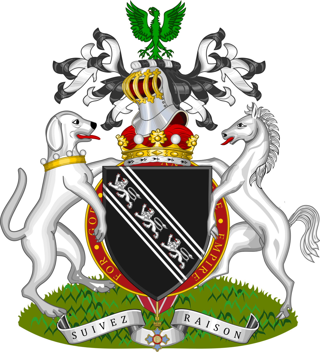 Coat of arms of Arthur Browne, 8th Marquess of Sligo