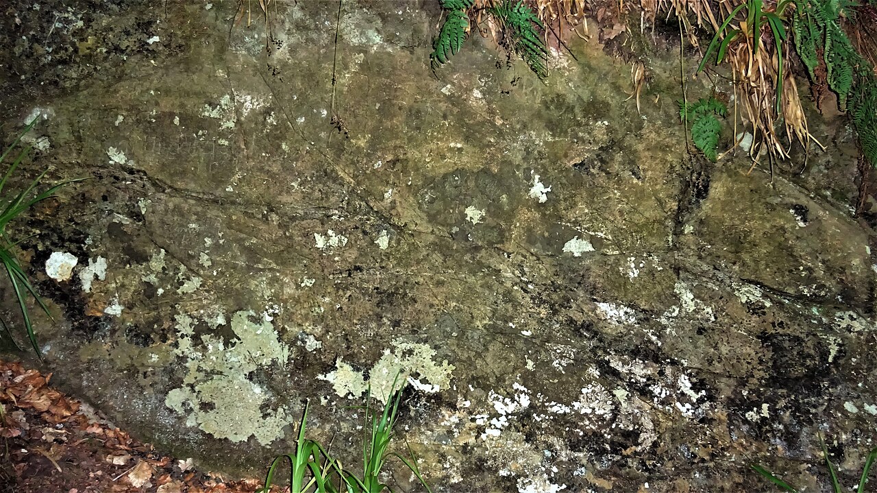 19th century Napoleonic Prisoner of War graffiti, Crawick Glen, Sanquhar, Scotland