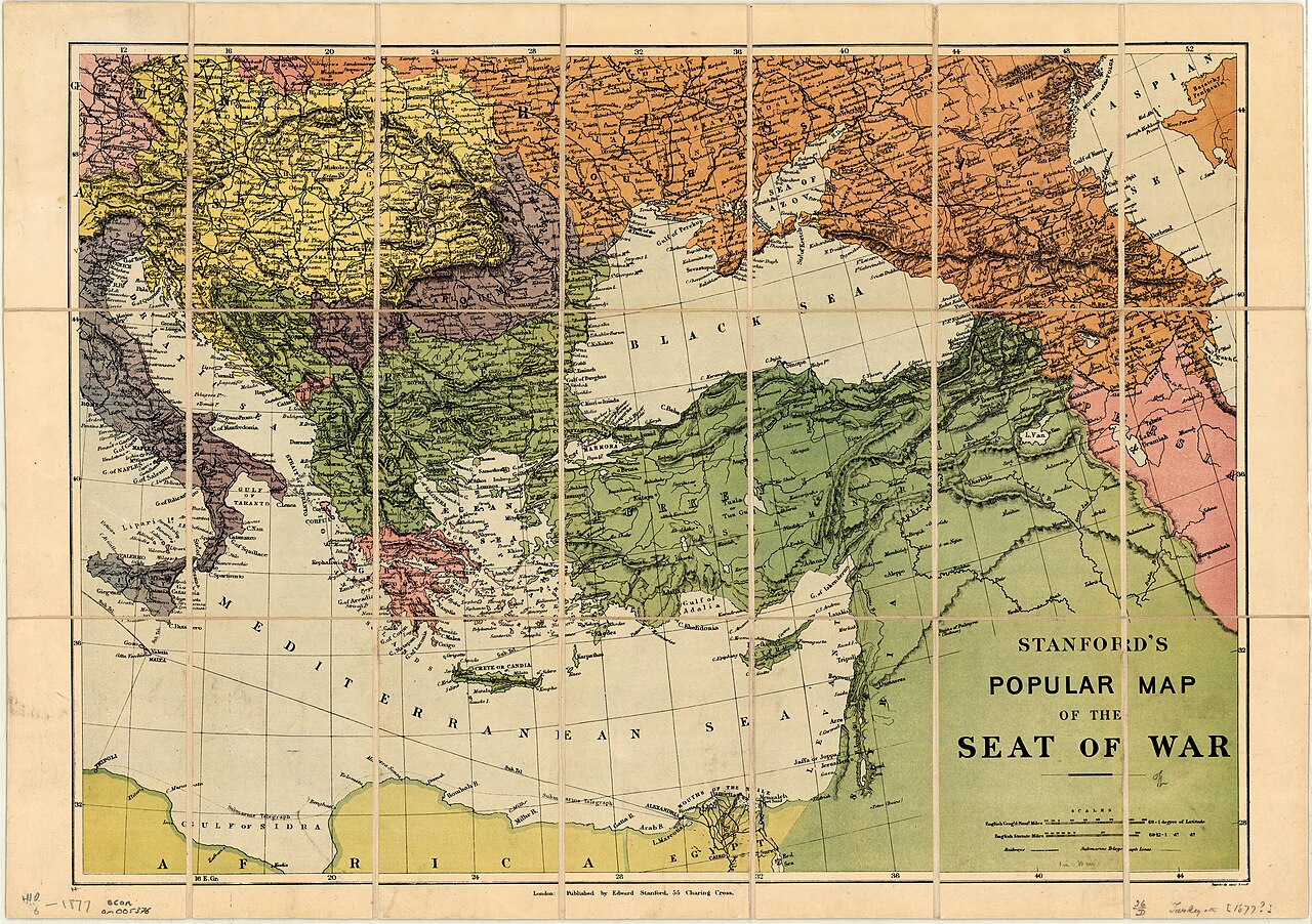 Stanford’s popular map of the seat of the Russo-Turkish War of 1877–78