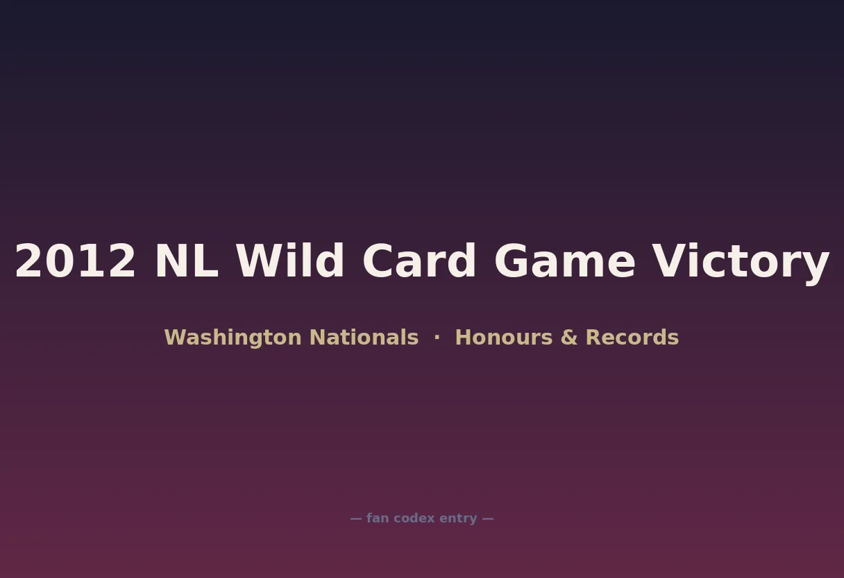 2012 NL Wild Card Game Victory