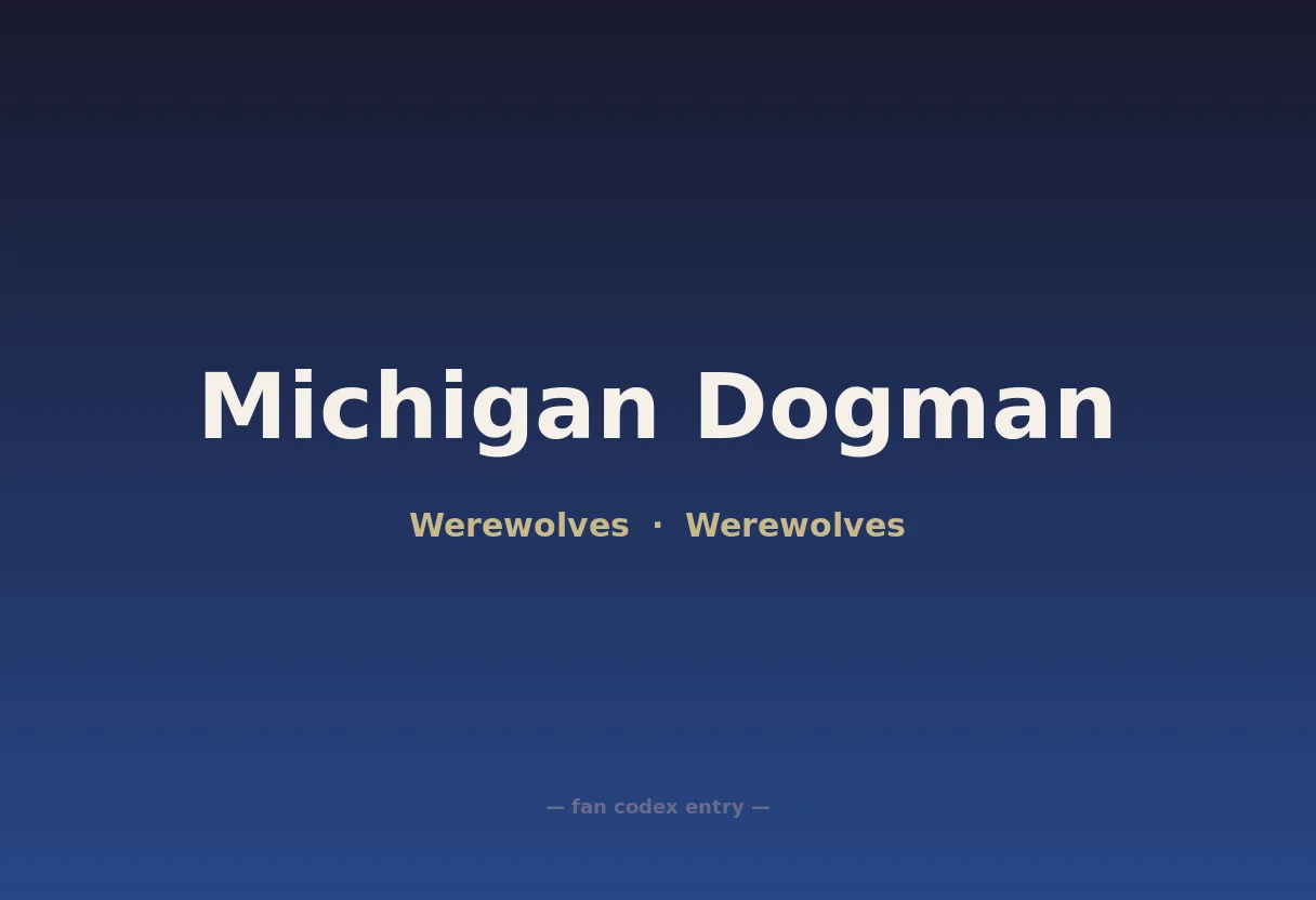 Michigan Dogman