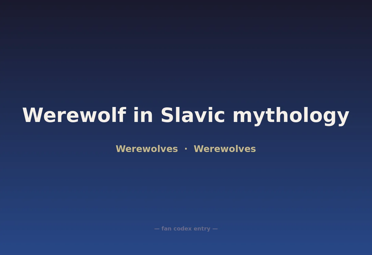 Werewolf in Slavic mythology