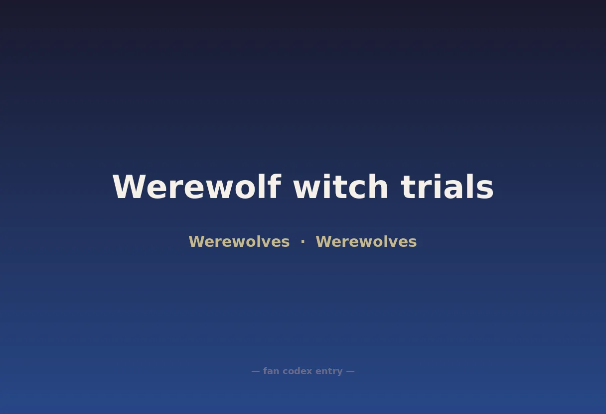 Werewolf witch trials