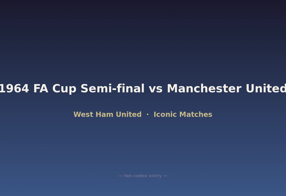 1964 FA Cup Semi-final vs Manchester United