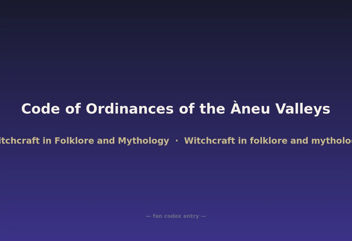 Code of Ordinances of the Àneu Valleys