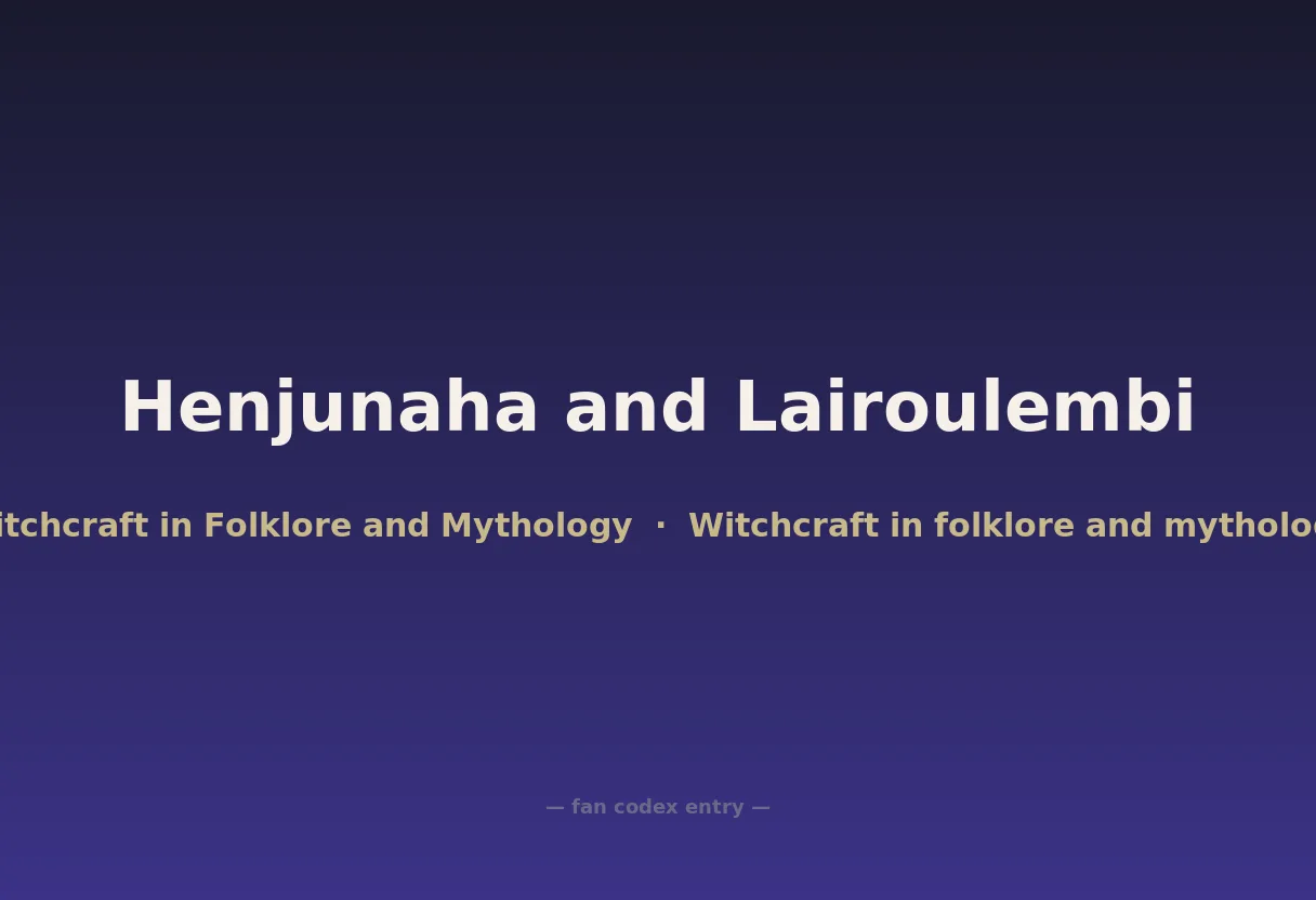 Henjunaha and Lairoulembi