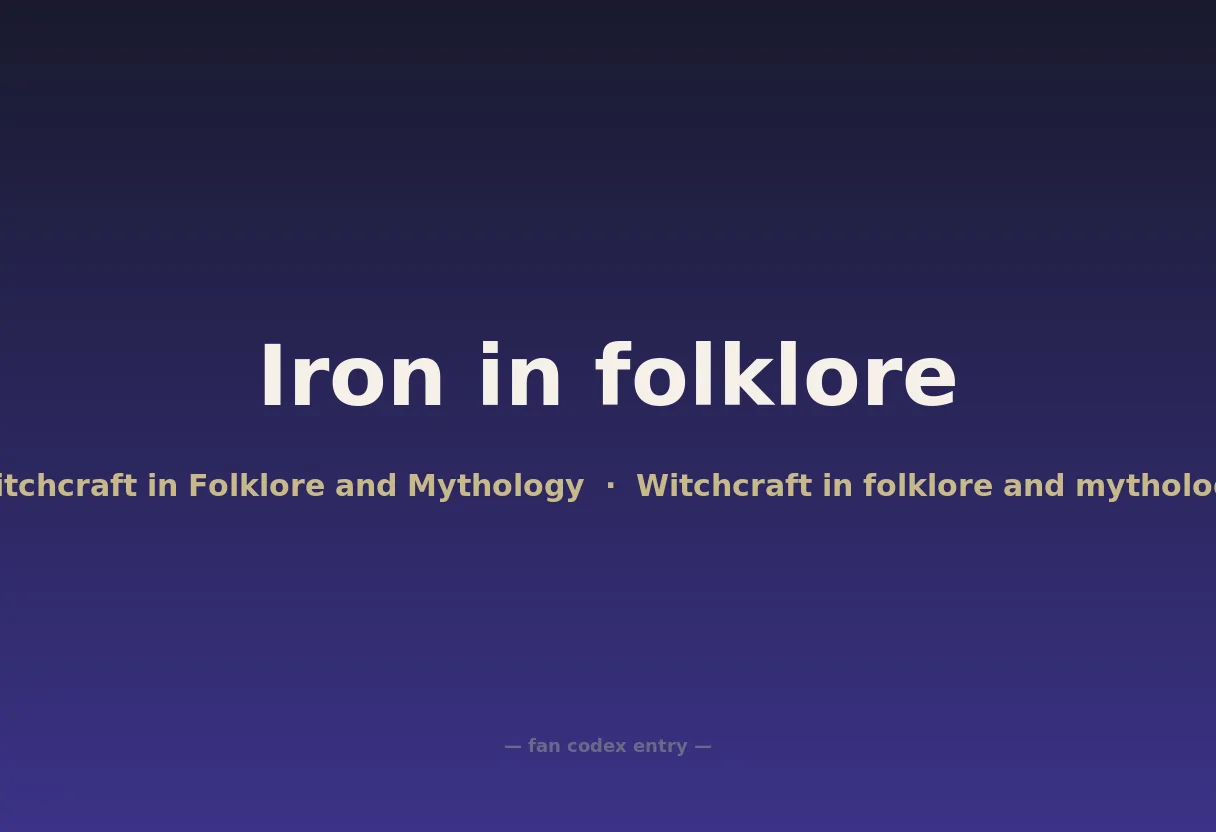 Iron in folklore