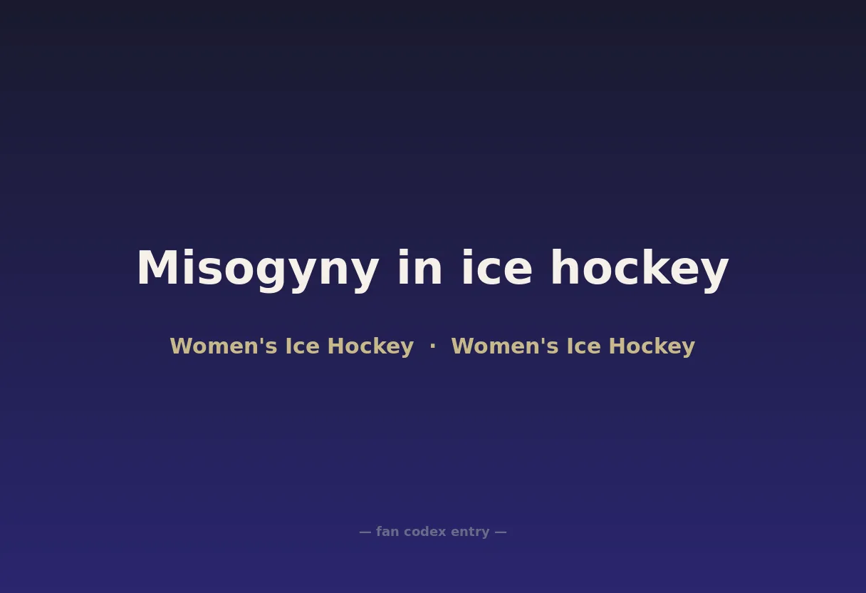 Misogyny in ice hockey