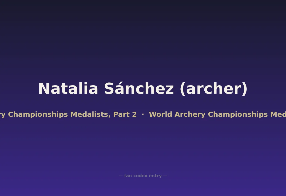 Natalia Sánchez (archer)