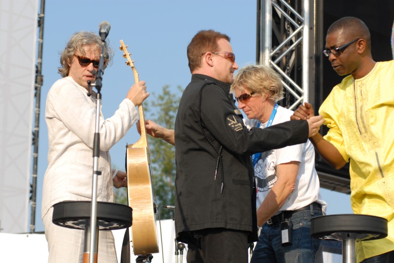 Deine Stimme Gegen Armut P8 concert Bob Geldof, Bono & Youssou N'Dour